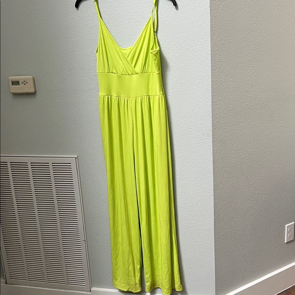 Lime Green Sleeveless Jumpsuit